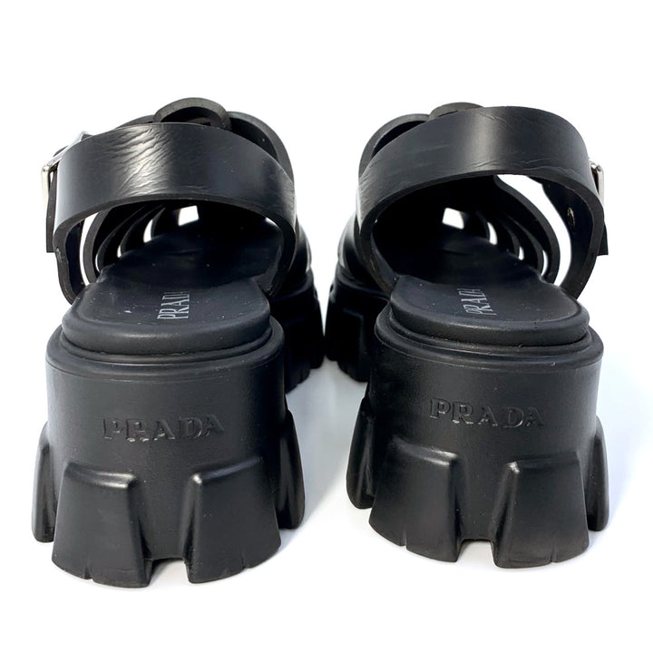 Prada Monolith Rubber Cage sandals