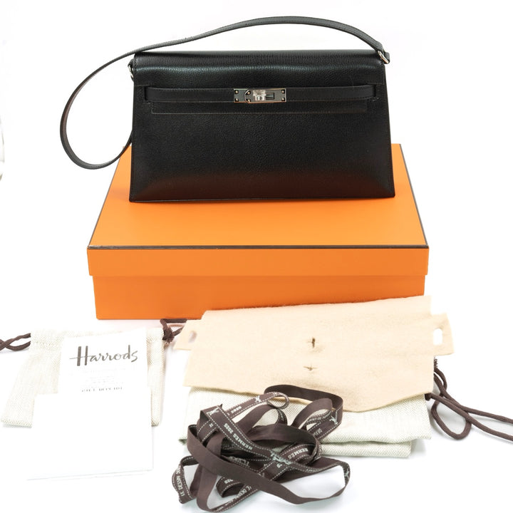 Hermès Kelly Élan Handbag Noir Chevre Chamikila Leather Palladium Hardware - Gemaee  UAE
