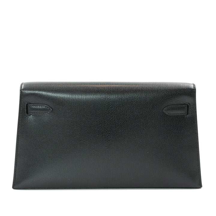 Hermès Kelly Élan Handbag Noir Chevre Chamikila Leather Palladium Hardware - Gemaee  UAE