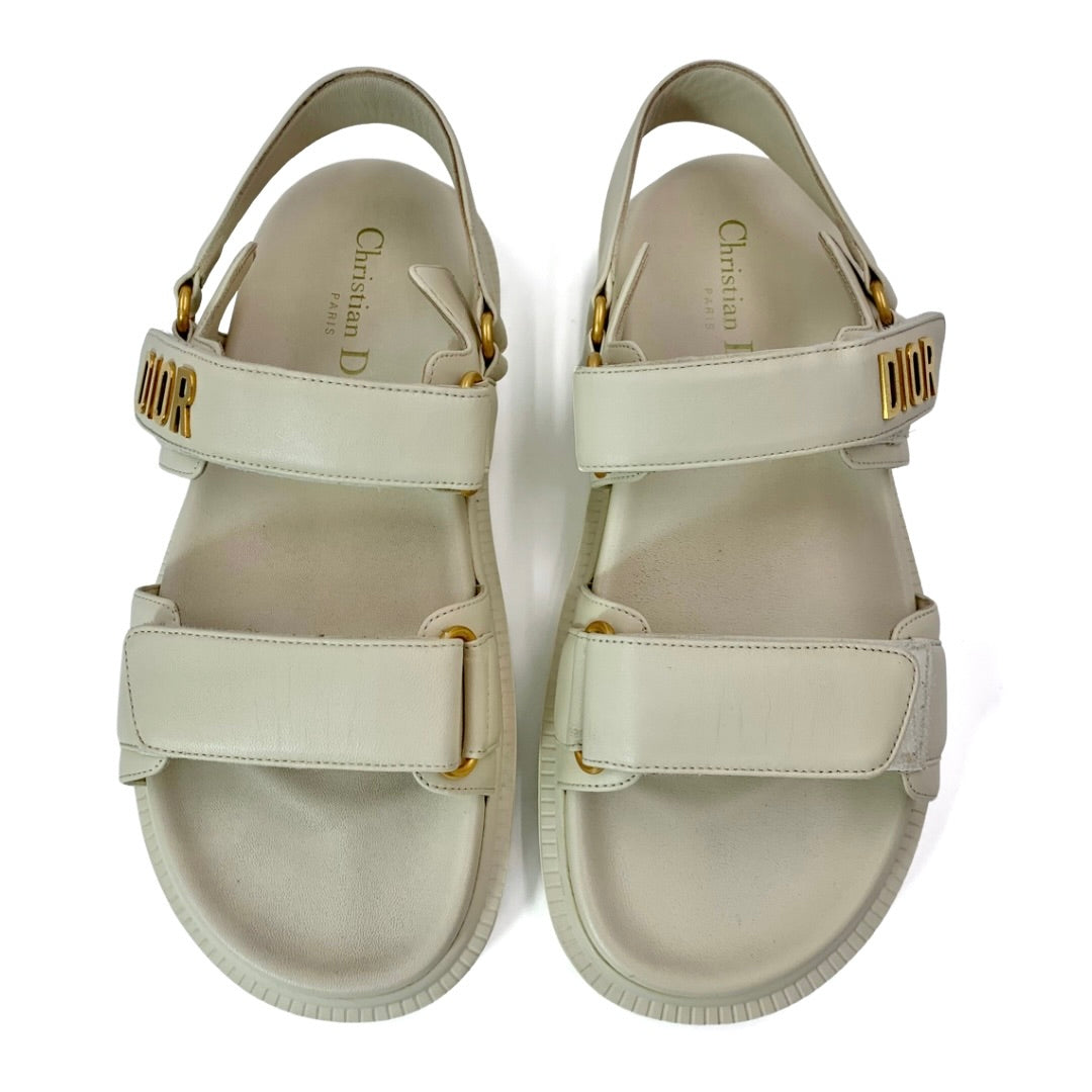 Dior Creem Lambskin Leather Dioract sandals