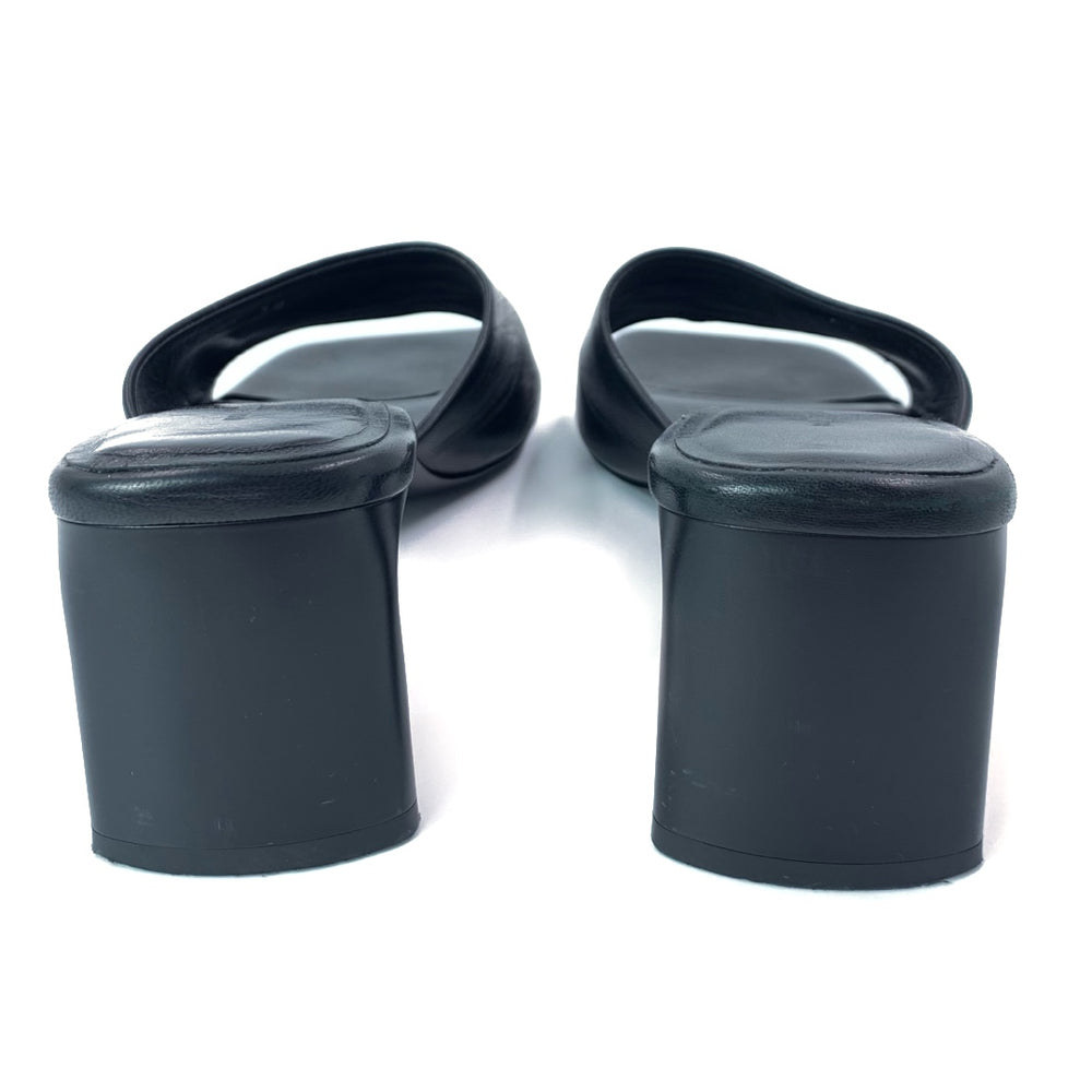 Balenciaga Black leather Duty free 60 sandals - Gemaee  UAE