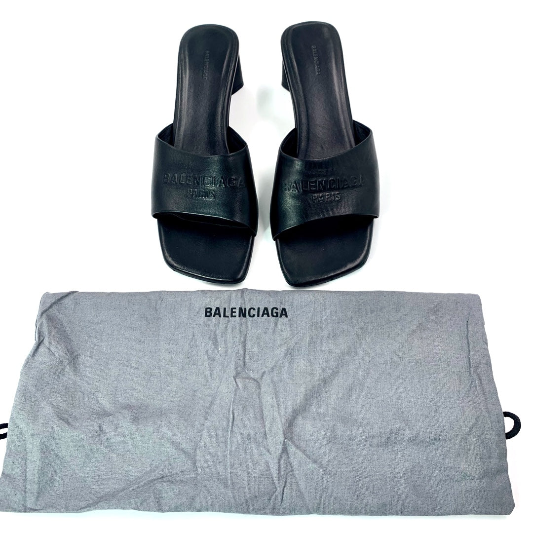 Balenciaga Black leather Duty free 60 sandals