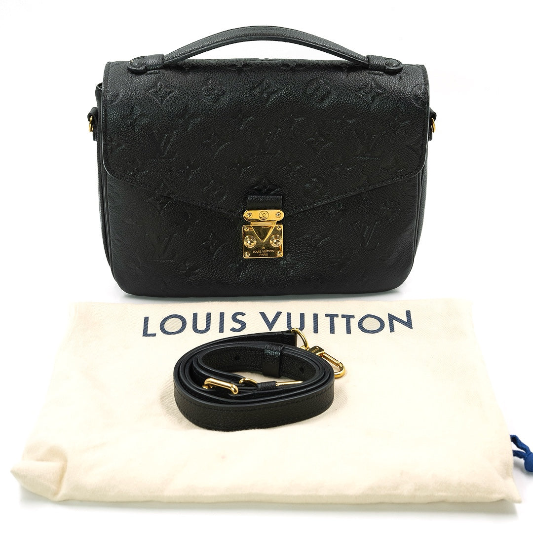 Louis Vuitton Pochette Metis bag in black Monogram Empreinte leather with gold-tone hardware - Gemaee  UAE