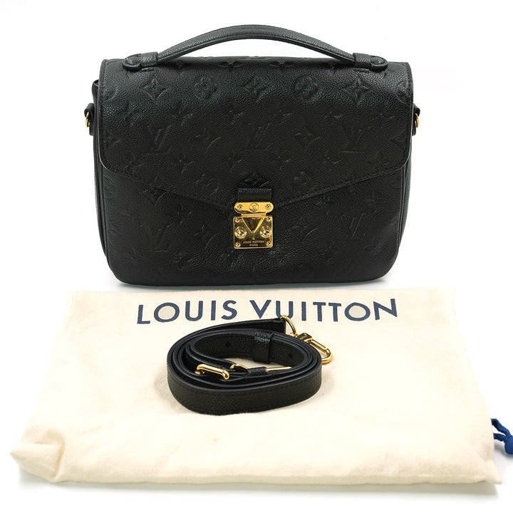 Louis Vuitton Pochette Metis bag in black Monogram Empreinte leather with gold-tone hardware - Gemaee  UAE