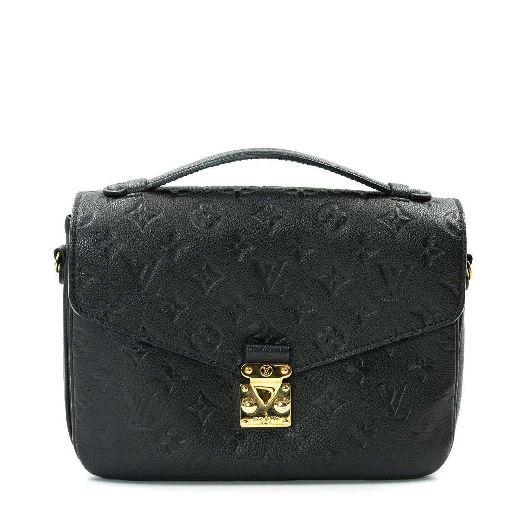 Louis Vuitton Pochette Metis bag in black Monogram Empreinte leather with gold-tone hardware - Gemaee  UAE