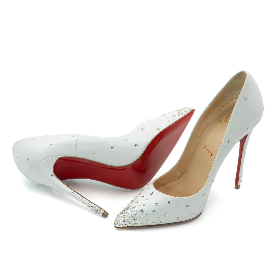 Christian Louboutin Degrastrass 100 Pumps with Strass Crystal Embellishments - Gemaee  UAE