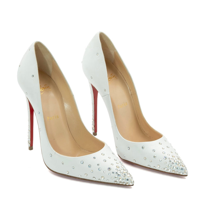 Christian Louboutin Degrastrass 100 Pumps with Strass Crystal Embellishments - Gemaee  UAE