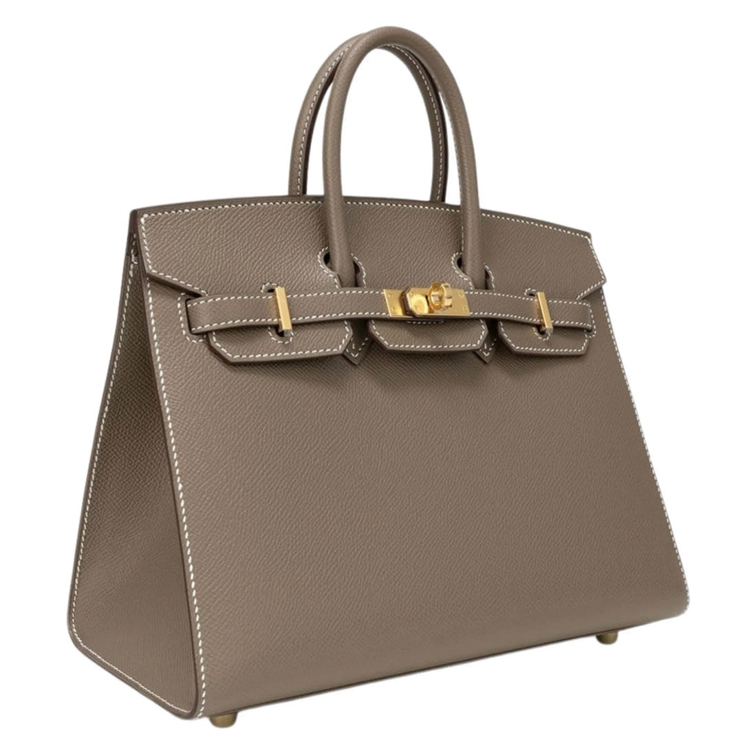 Hermès Birkin 25 Bag in Etoupe Togo Leather with Gold Hardware