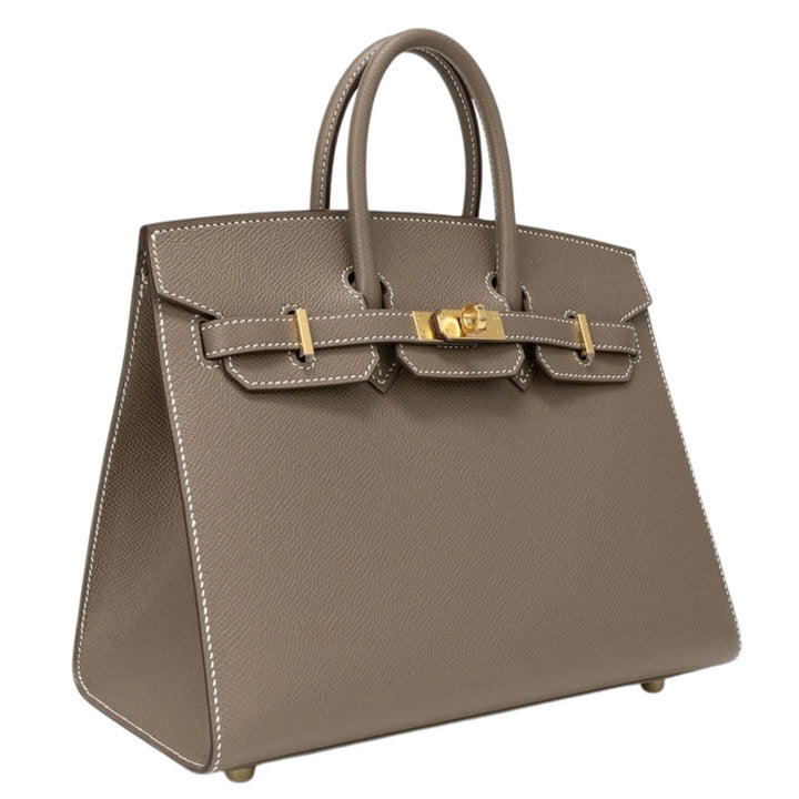 Hermès Birkin 25 Bag in Etoupe Togo Leather with Gold Hardware