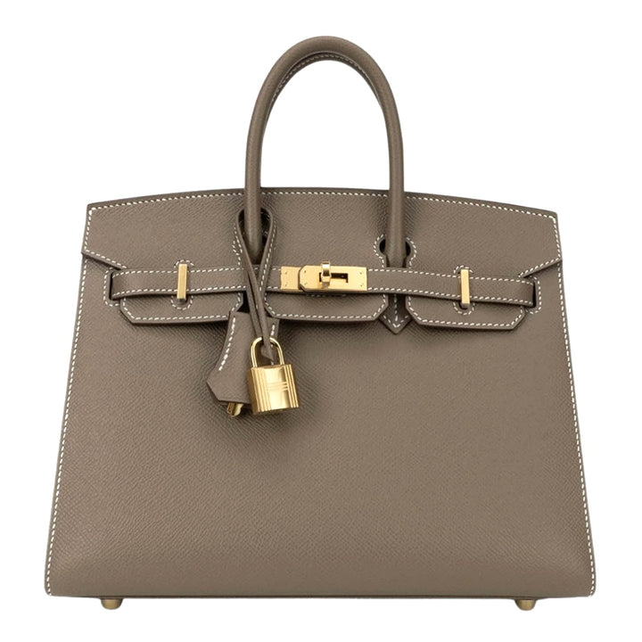 Hermès Birkin 25 Bag in Etoupe Togo Leather with Gold Hardware