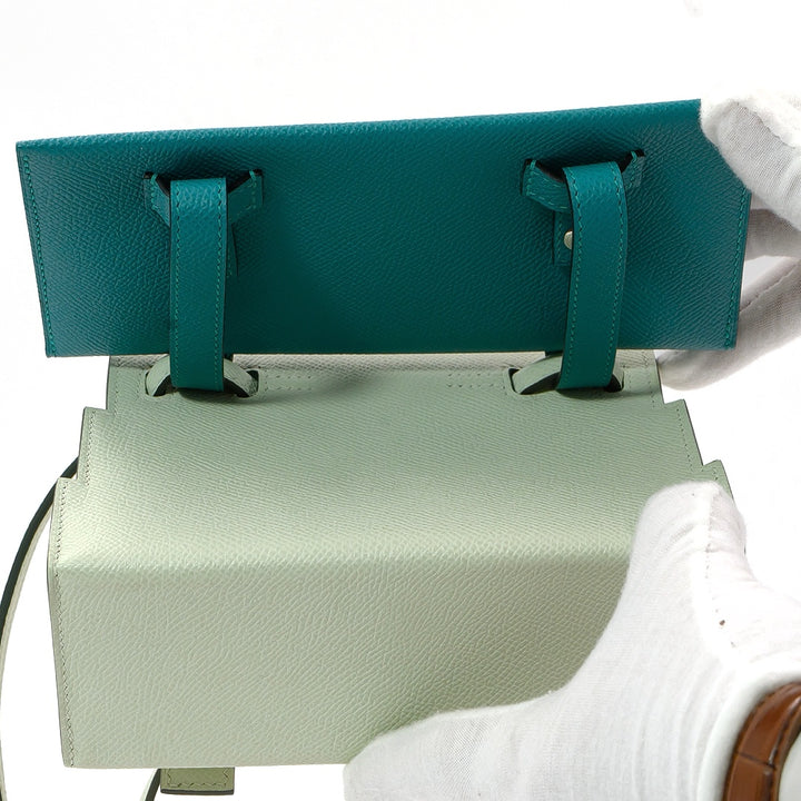 Hermès Kelly Doll Picto Quelle Idole in Vert Fizz Epsom with Palladium Hardware Handbag