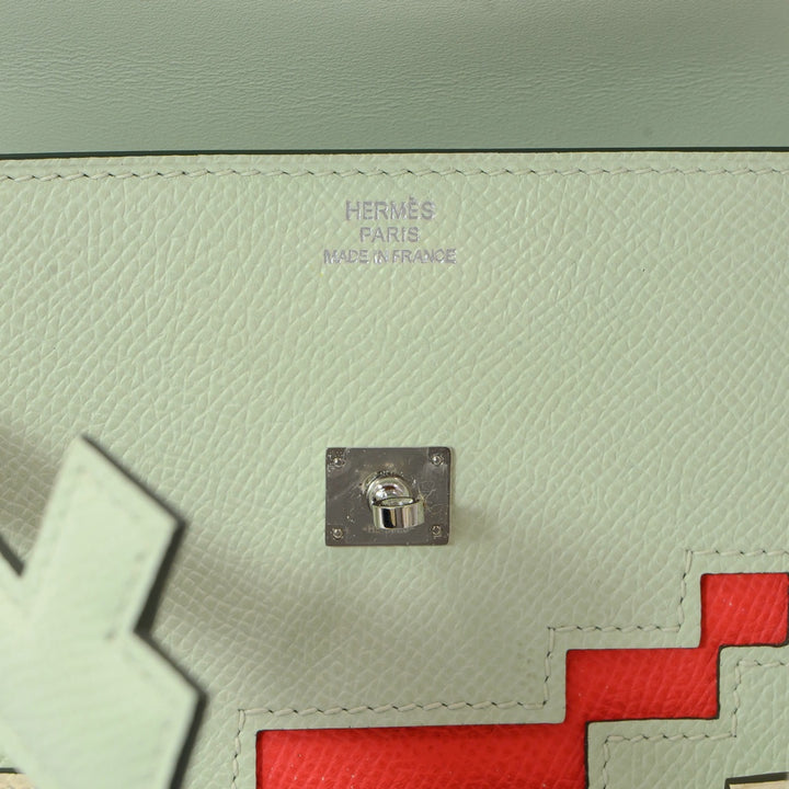 Hermès Kelly Doll Picto Quelle Idole in Vert Fizz Epsom with Palladium Hardware Handbag