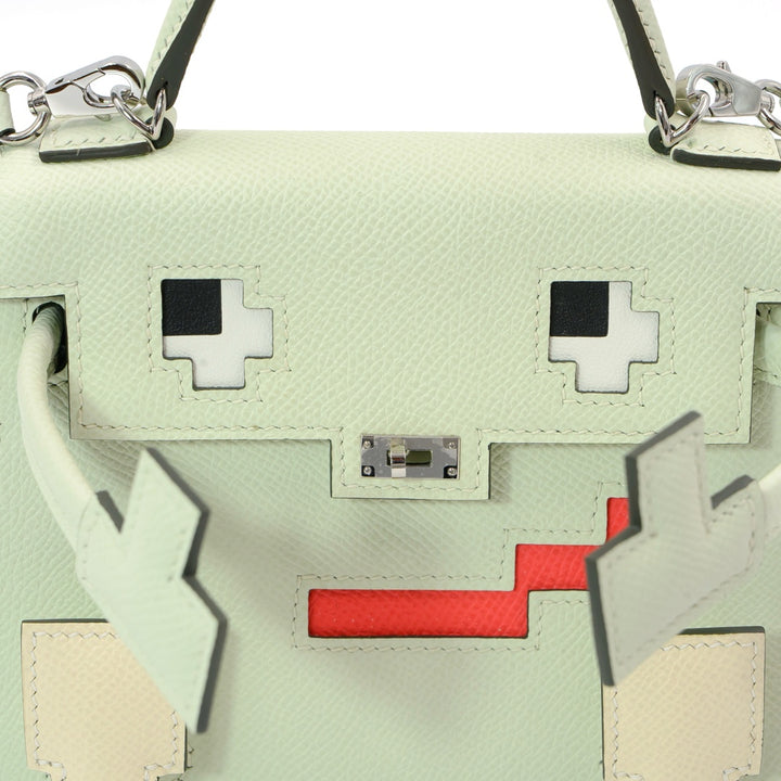 Hermès Kelly Doll Picto Quelle Idole in Vert Fizz Epsom with Palladium Hardware Handbag
