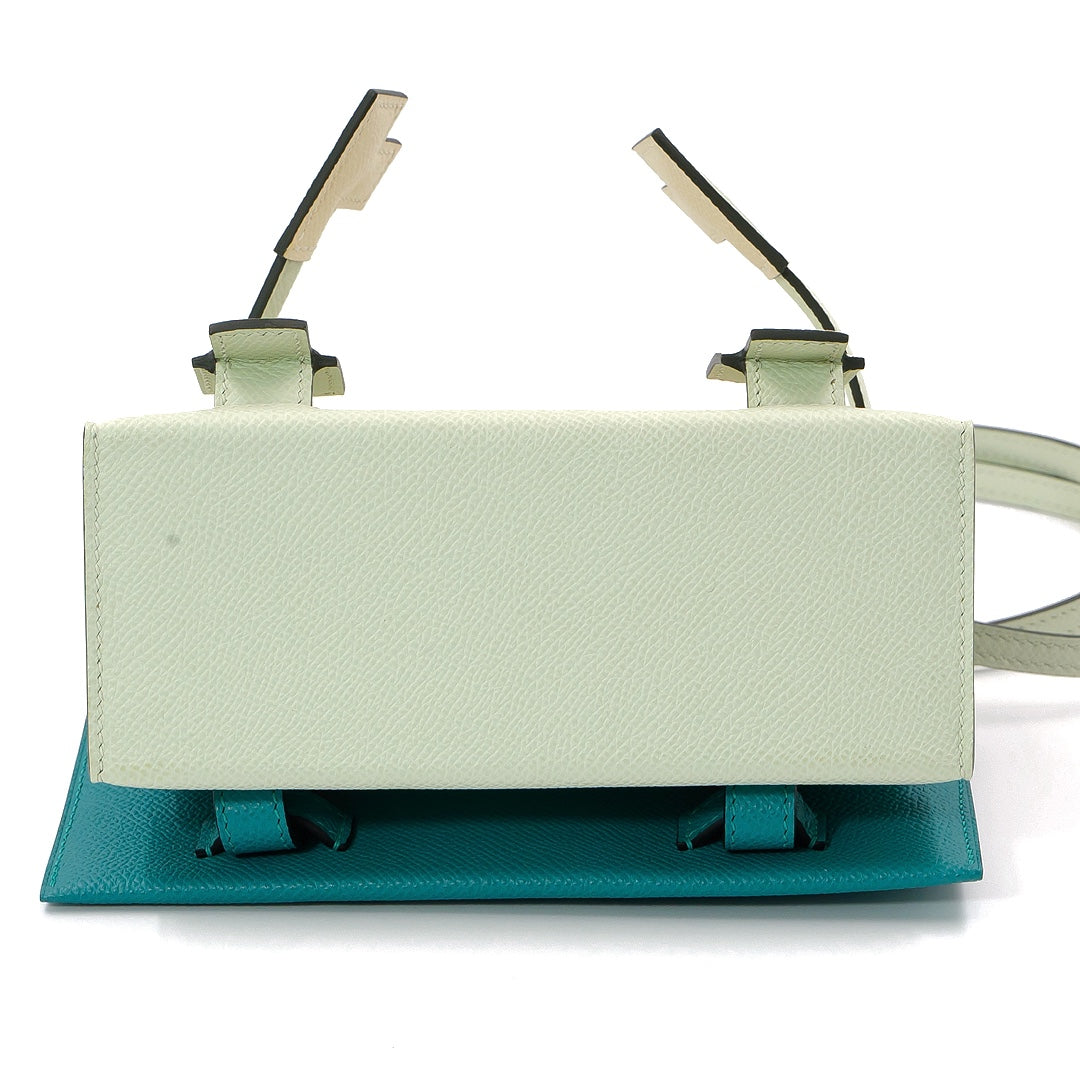 Hermès Kelly Doll Picto Quelle Idole in Vert Fizz Epsom with Palladium Hardware Handbag