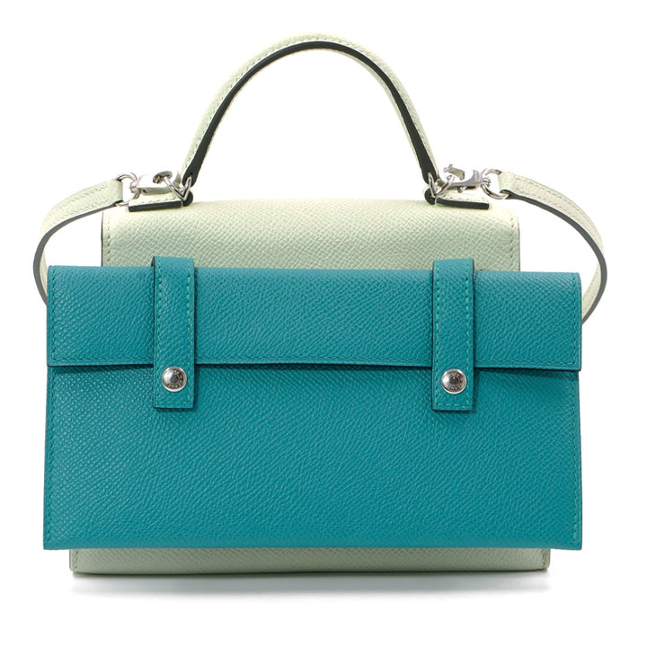 Hermès Kelly Doll Picto Quelle Idole in Vert Fizz Epsom with Palladium Hardware Handbag