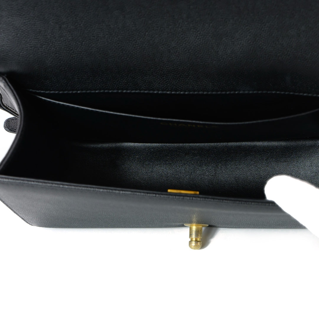 Chanel Black Leather Medium Boy bag