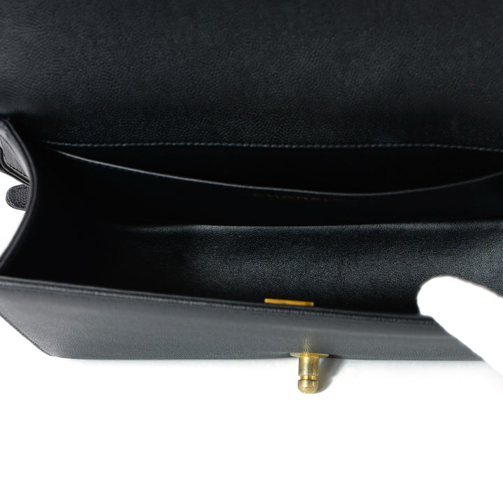 Chanel Black Leather Medium Boy bag