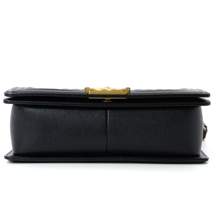 Chanel Black Leather Medium Boy bag