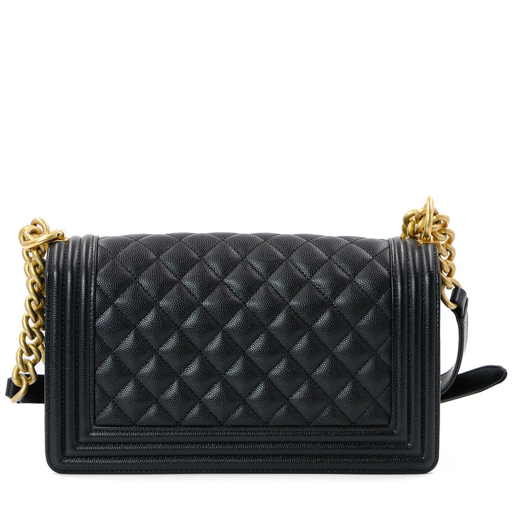 Chanel Black Leather Medium Boy bag