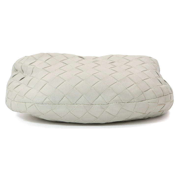 Bottega Veneta Mini Jodie Chalk White Lambskin Leather Handbag