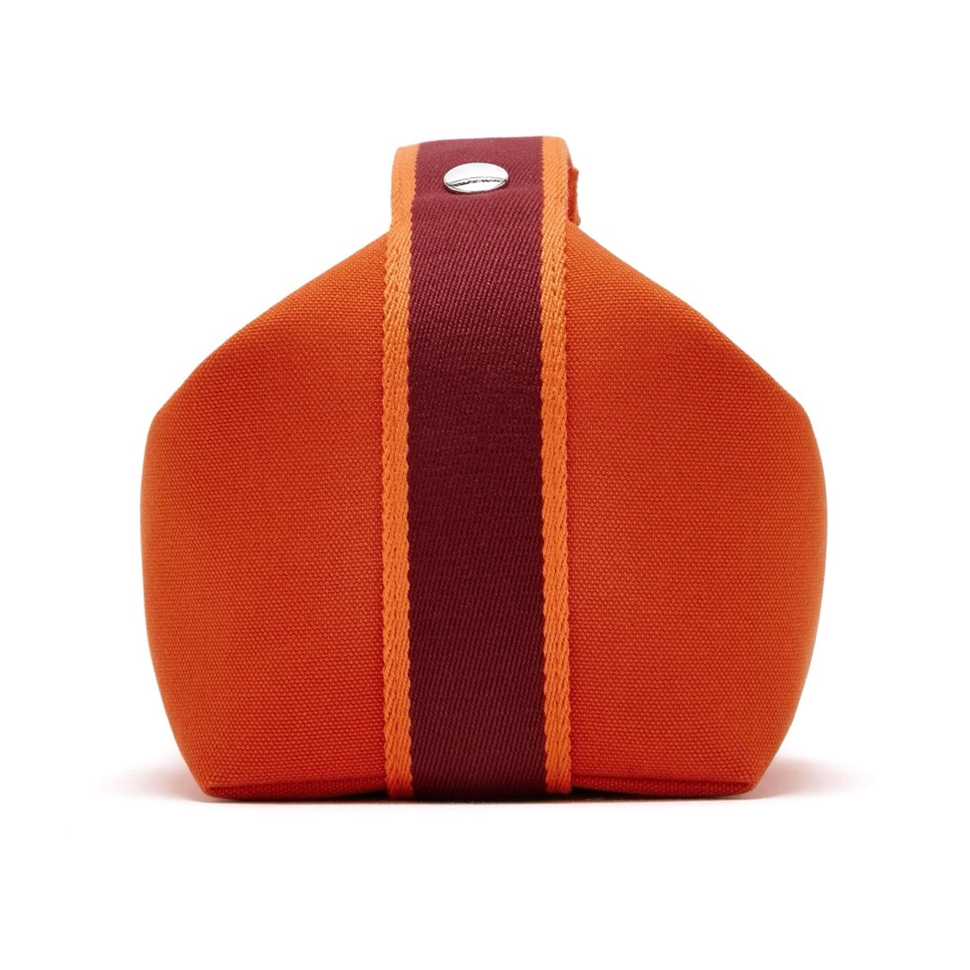 Hermès Bride-a-Brac Large Case in Orange Feu Canvas with Embroidered H Logo - Gemaee  UAE