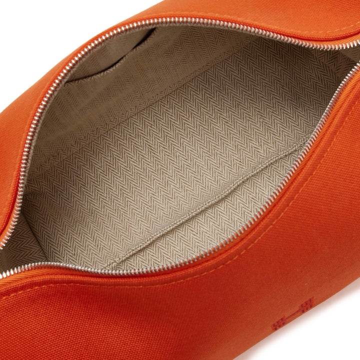 Hermès Bride-a-Brac Large Case in Orange Feu Canvas with Embroidered H Logo - Gemaee  UAE