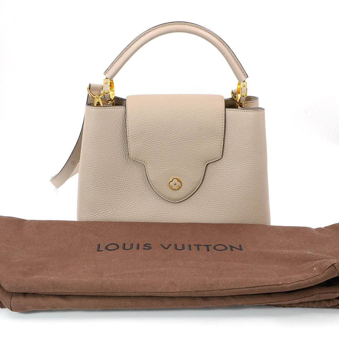 Louis Vuitton capucines mm handbag in Galet Color Calf leather