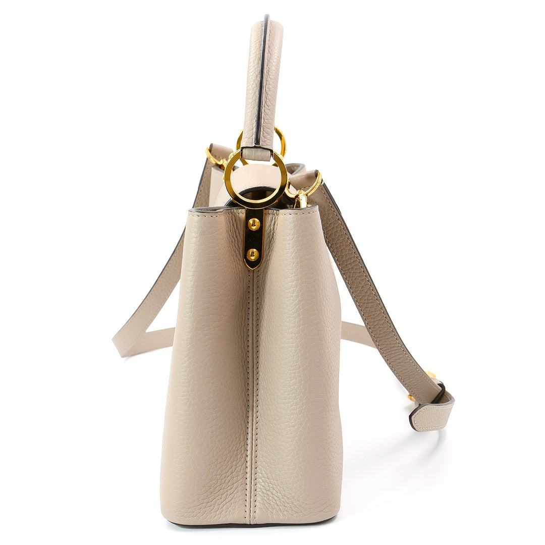 Louis Vuitton capucines mm handbag in Galet Color Calf leather
