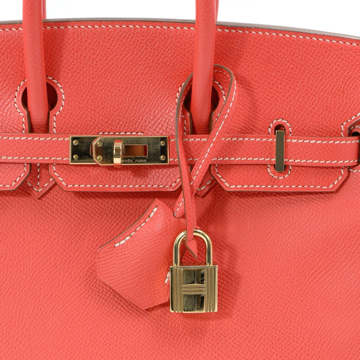 Hermès Birkin 25 Rose Jaipur Veau Epsom Gold with Permabrass Hardware Handbag