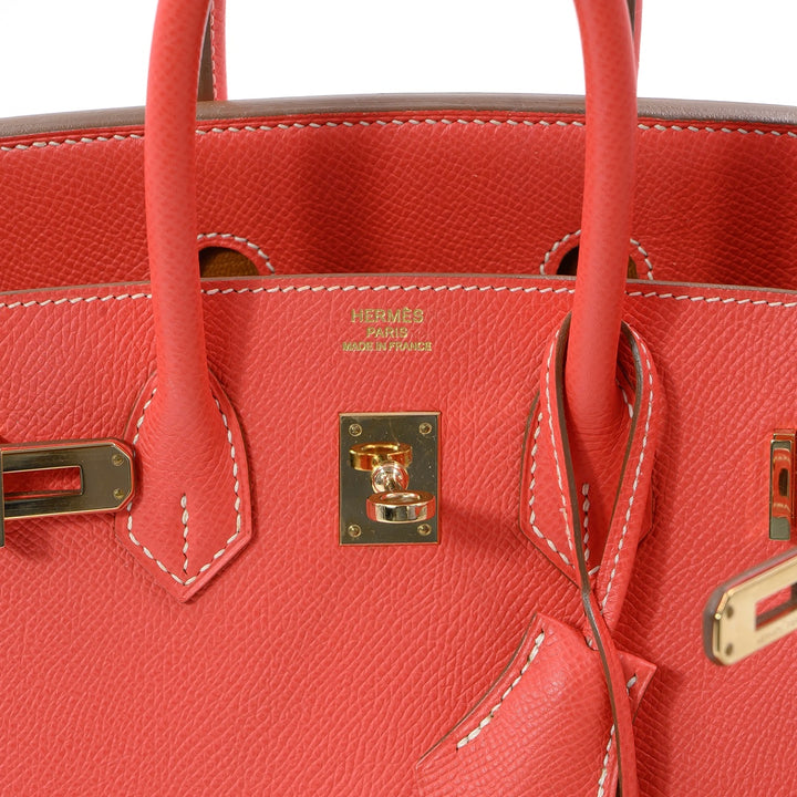 Hermès Birkin 25 Rose Jaipur Veau Epsom Gold with Permabrass Hardware Handbag