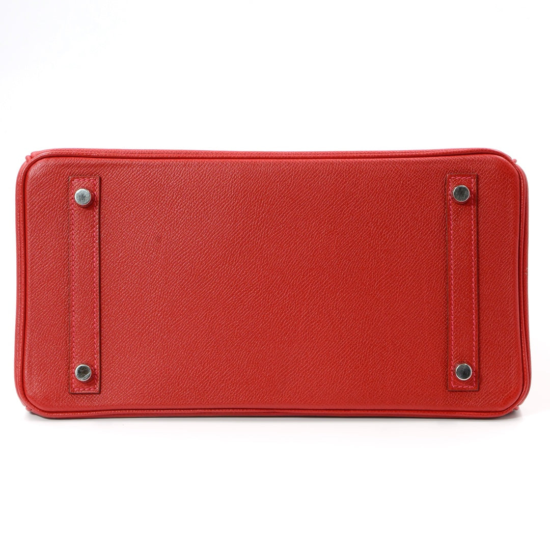 Hermès Birkin 30 Rouge de Coeur Veau Epsom Leather with Palladium Hardware Handbag