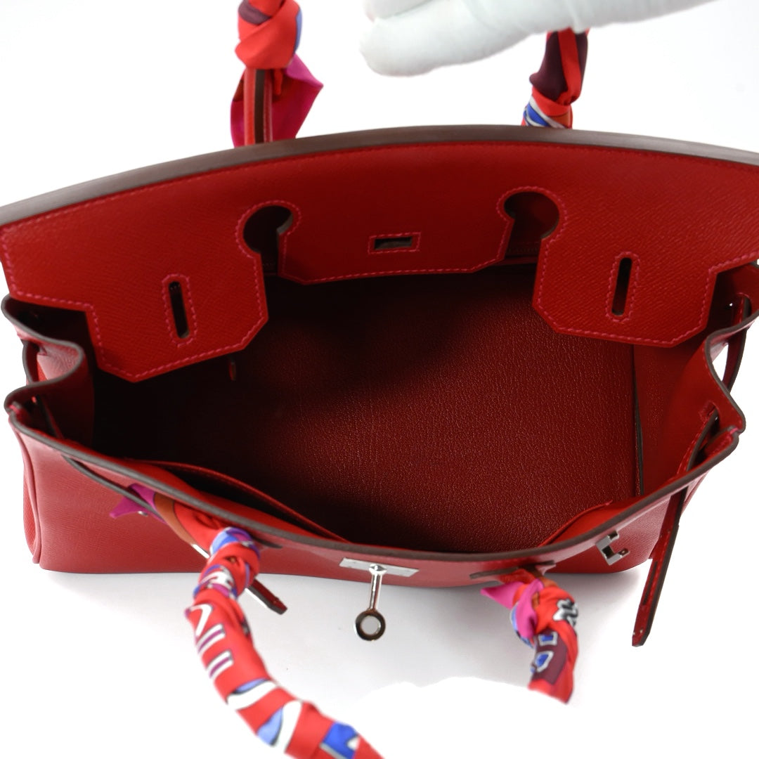 Hermès Birkin 30 Rouge de Coeur Veau Epsom Leather with Palladium Hardware Handbag