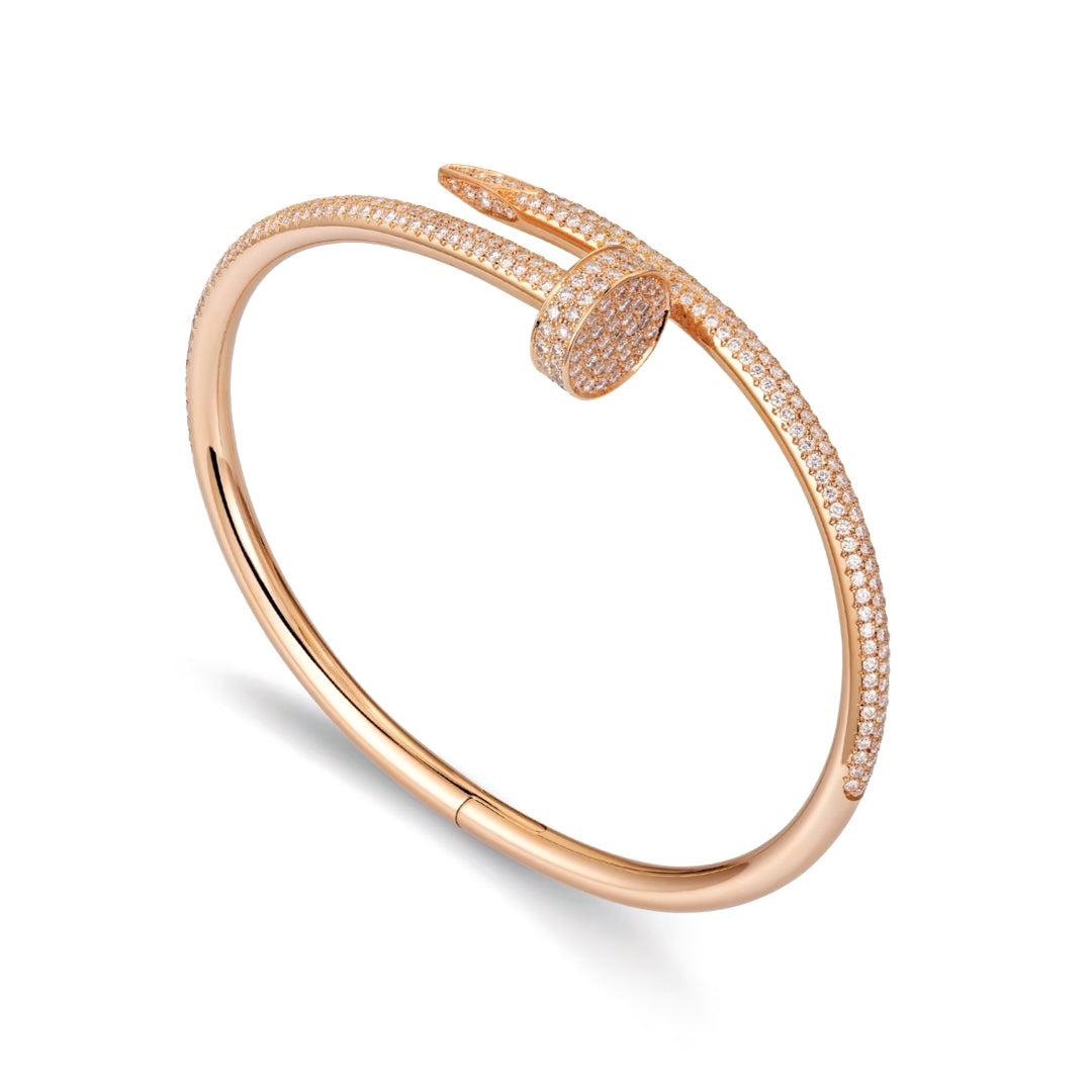 Cartier Juste un Clou Bracelet Classic Model in 18K Rose Gold with Diamonds - Gemaee  UAE