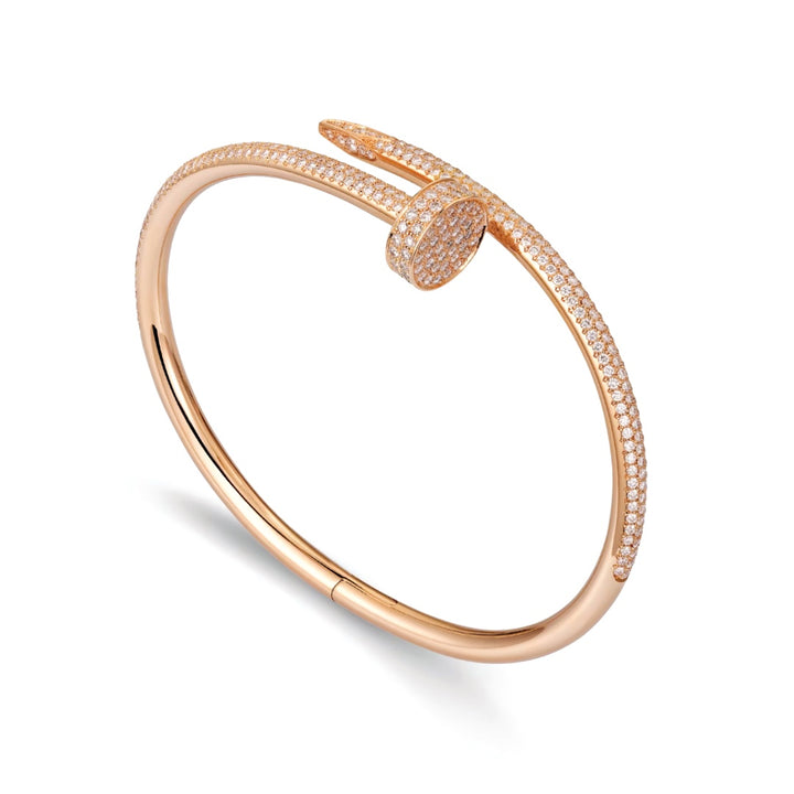 Cartier Juste un Clou Bracelet Classic Model in 18K Rose Gold with Diamonds - Gemaee  UAE