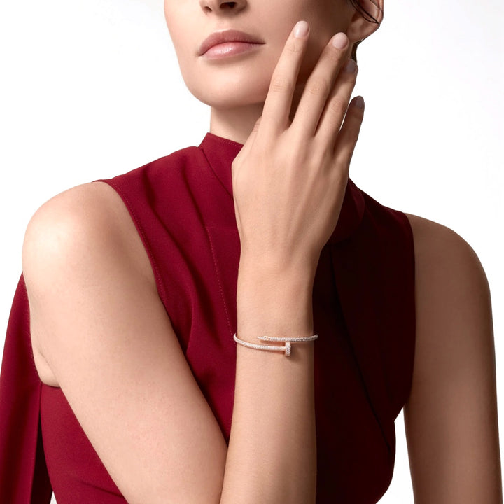 Cartier Juste un Clou Bracelet Classic Model in 18K Rose Gold with Diamonds - Gemaee  UAE