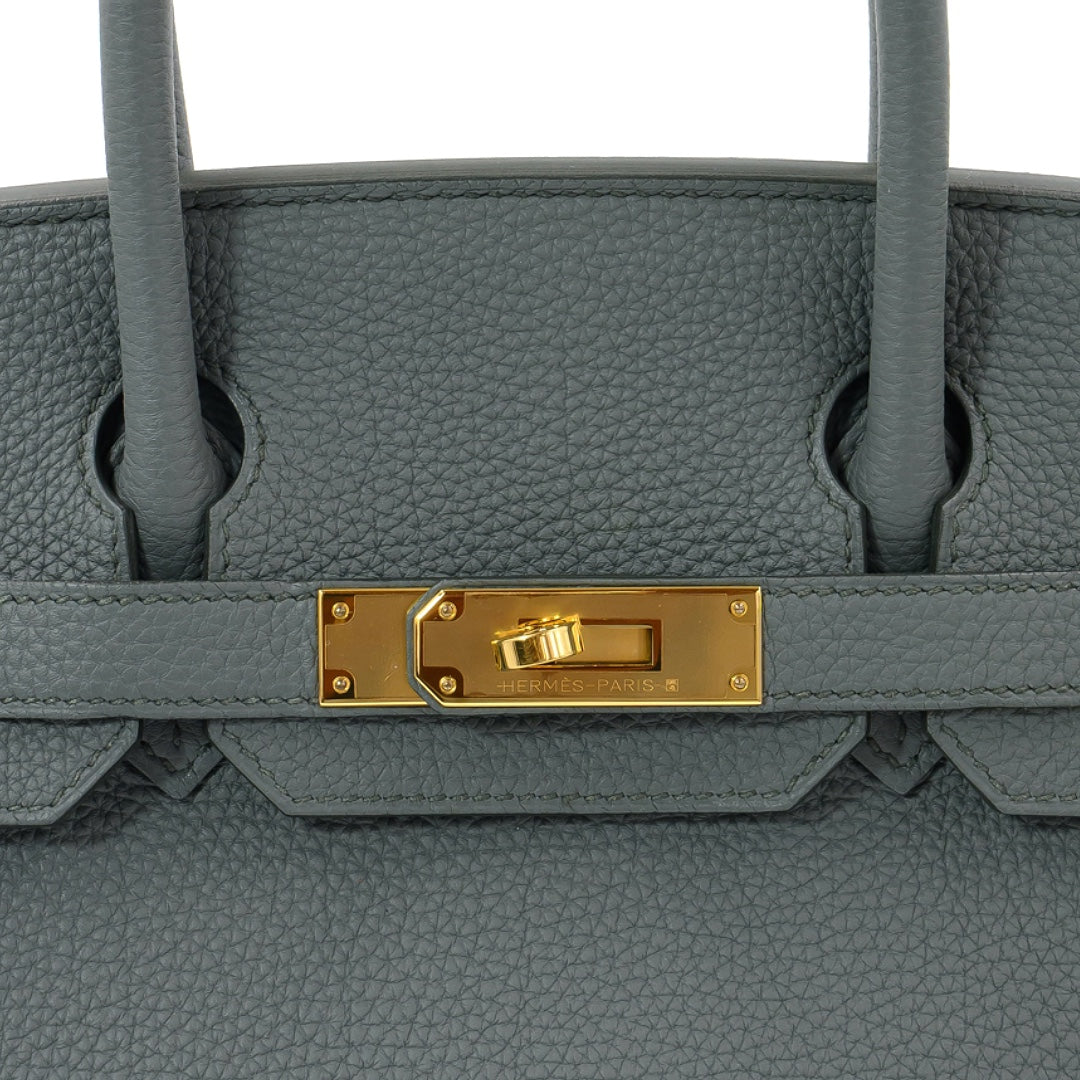 Hermès Birkin 30 in Vert Amande Veau Togo Leather with Gold Hardware Handbag