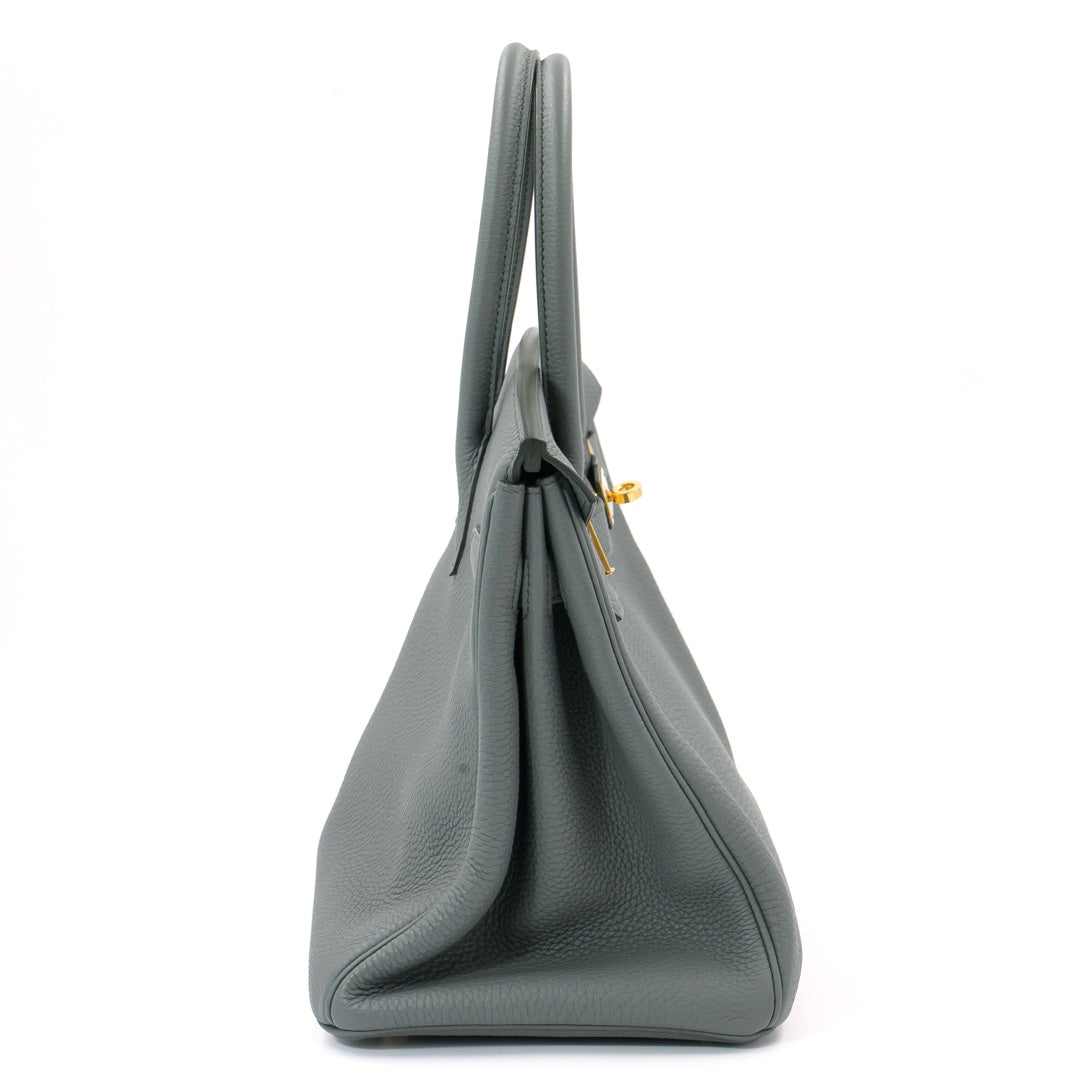 Hermès Birkin 30 in Vert Amande Veau Togo Leather with Gold Hardware Handbag