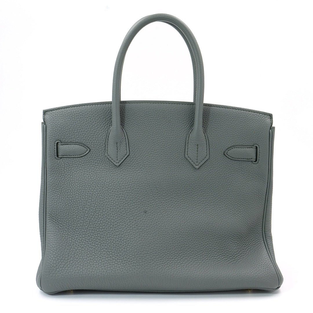 Hermès Birkin 30 in Vert Amande Veau Togo Leather with Gold Hardware Handbag