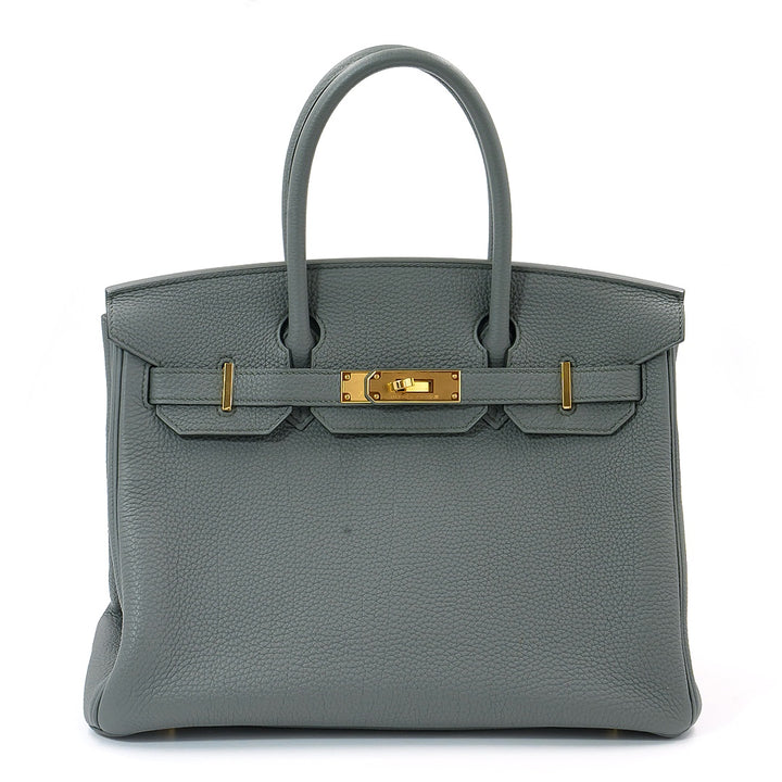 Hermès Birkin 30 in Vert Amande Veau Togo Leather with Gold Hardware Handbag