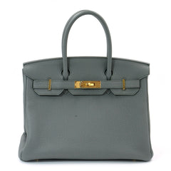 Hermès Birkin 30 in Vert Amande Veau Togo Leather with Gold Hardware Handbag