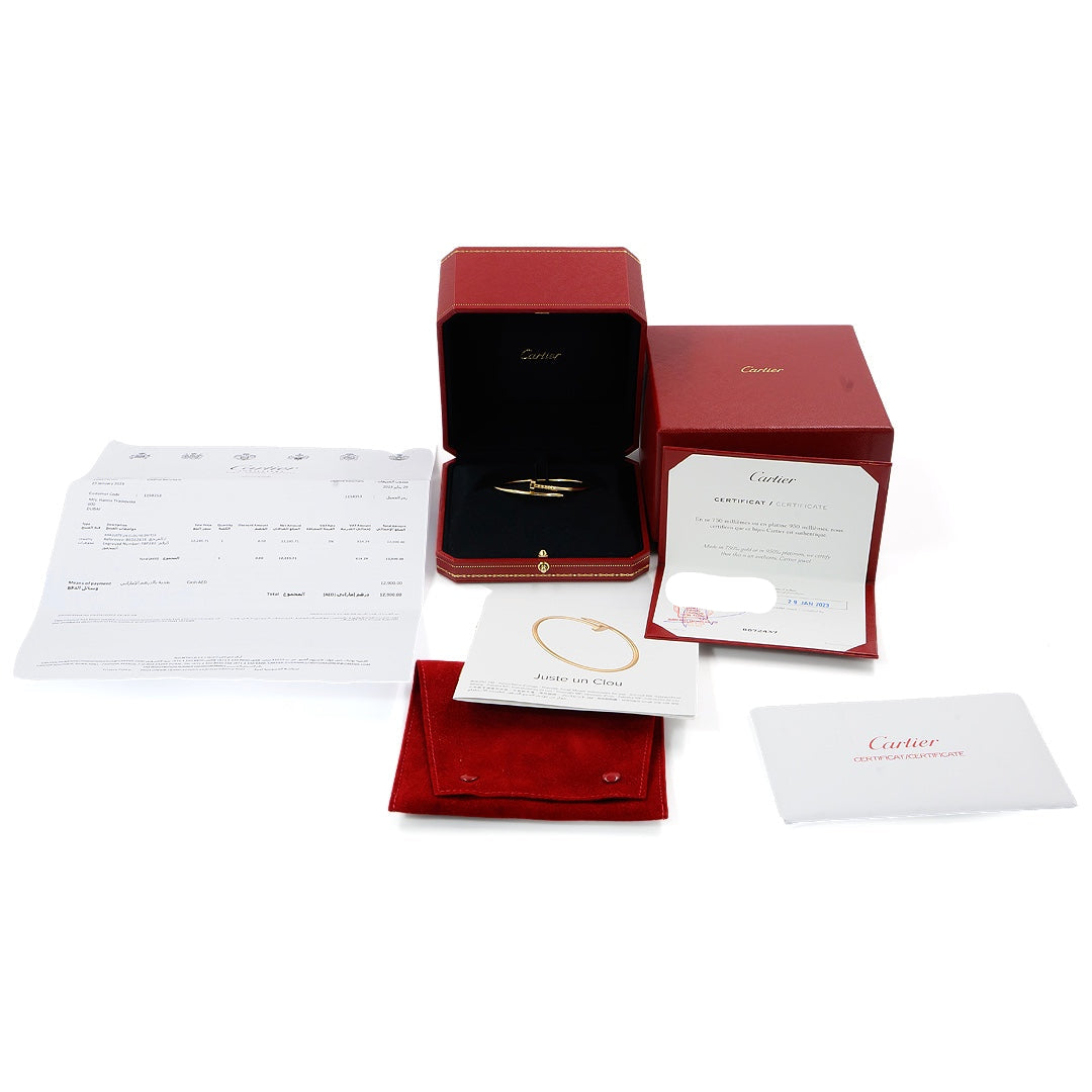 Cartier Juste Un Clou Thin Model size 16 Yellow Gold Bracelet