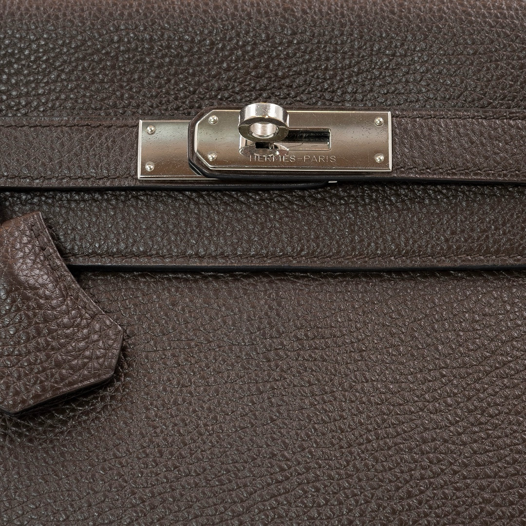 Hermès Kelly 35 Bag in Ébène Togo Leather with Palladium Hardware - Gemaee  UAE