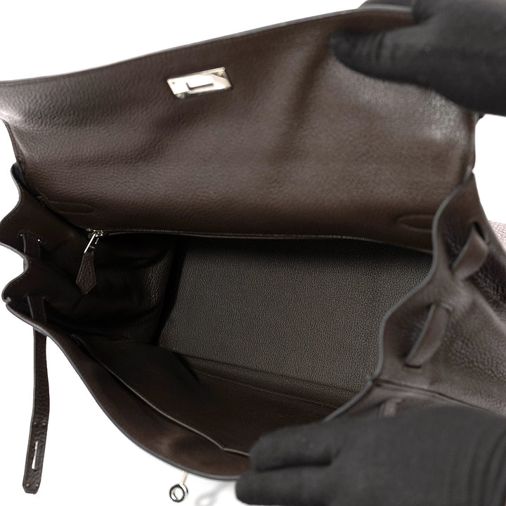 Hermès Kelly 35 Bag in Ébène Togo Leather with Palladium Hardware - Gemaee  UAE