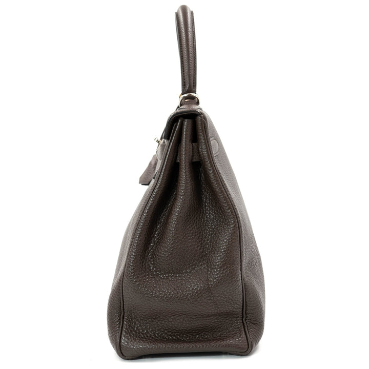 Hermès Kelly 35 Bag in Ébène Togo Leather with Palladium Hardware - Gemaee  UAE
