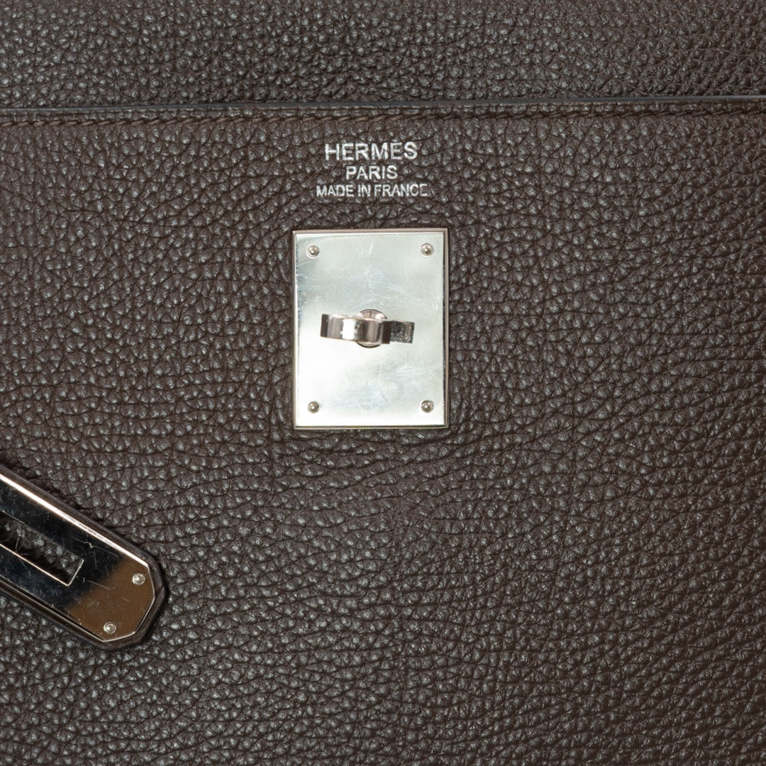 Hermès Kelly 35 Bag in Ébène Togo Leather with Palladium Hardware - Gemaee  UAE
