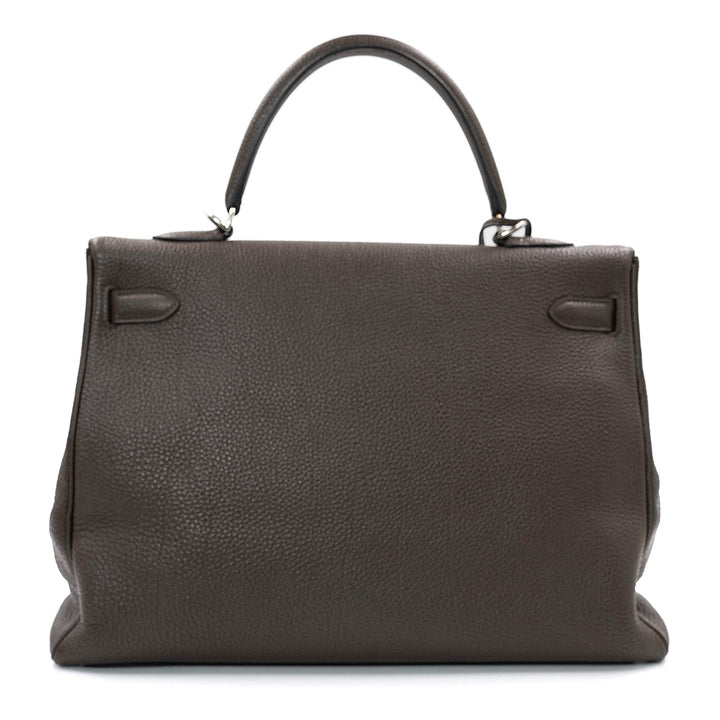 Hermès Kelly 35 Bag in Ébène Togo Leather with Palladium Hardware - Gemaee  UAE