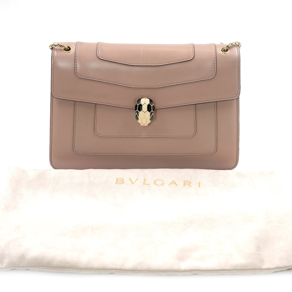 Bulgari Dust Rose Serpenti Forever Flap Shoulder Bag - Gemaee  UAE