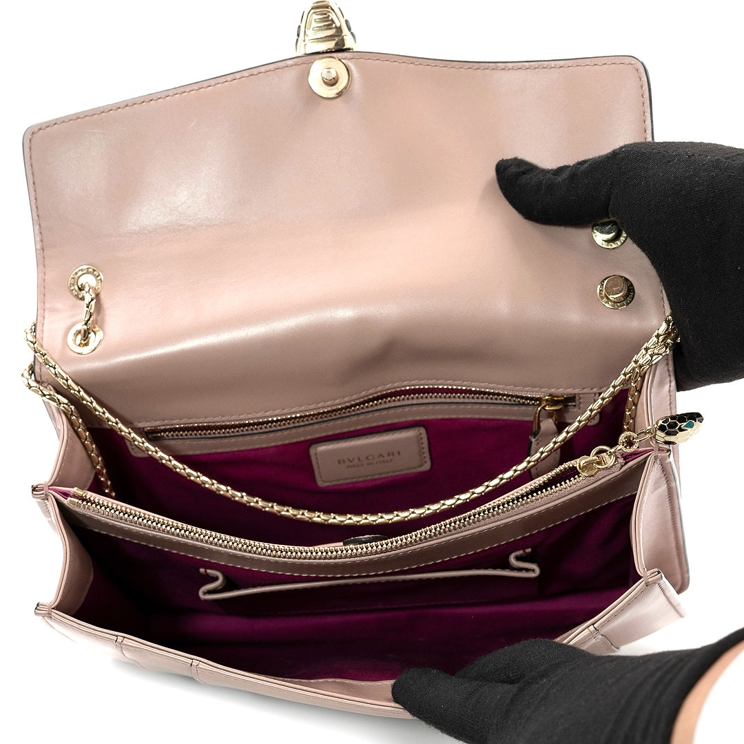 Bulgari Dust Rose Serpenti Forever Flap Shoulder Bag - Gemaee  UAE