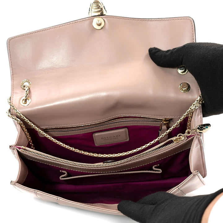 Bulgari Dust Rose Serpenti Forever Flap Shoulder Bag - Gemaee  UAE