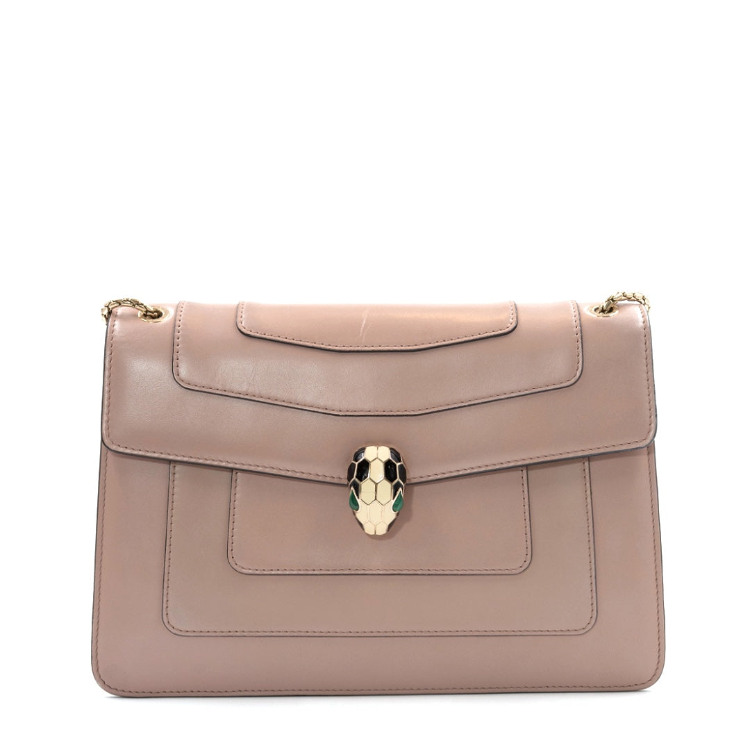 Bulgari Dust Rose Serpenti Forever Flap Shoulder Bag - Gemaee  UAE